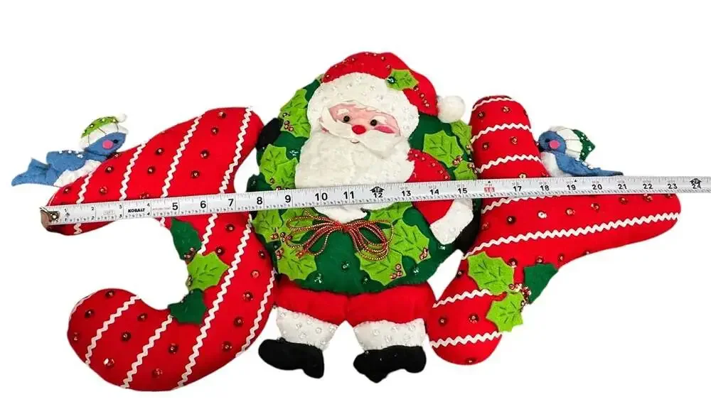 Bucilla Jolly Santa Felt Wall Hanging Decoration Christmas Joy